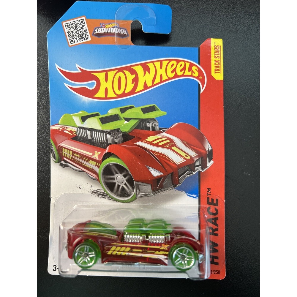 2014‎ HOT WHEELS X-RAYCERS WHAT-4-2 RED & GREEN 1:64 DIECAST 2 7/8" RACE CAR New